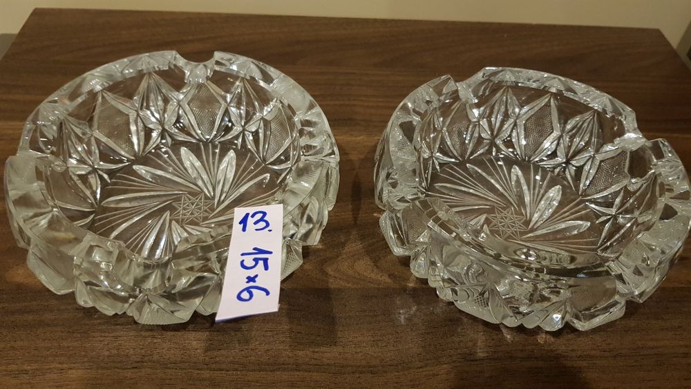 Popielniczka / kryształy na muszelki i cukierki Huta Julia 15 x 6 cm