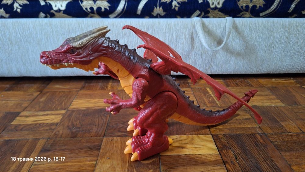 Інтерактивна іграшка Zuru (Зуру) Дракон Robo Alive Ferocious Dragon - Вогняний Дракон