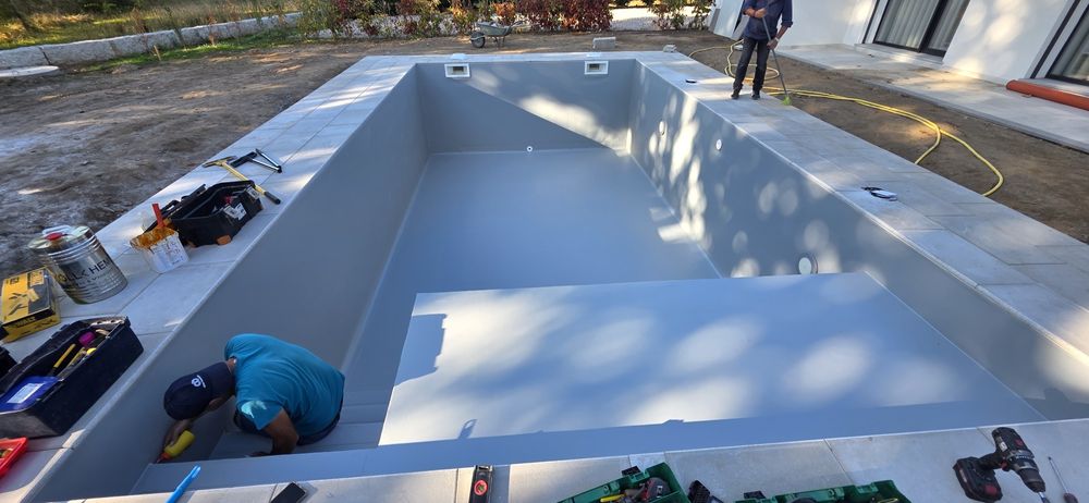 aplicação de liner tela armada