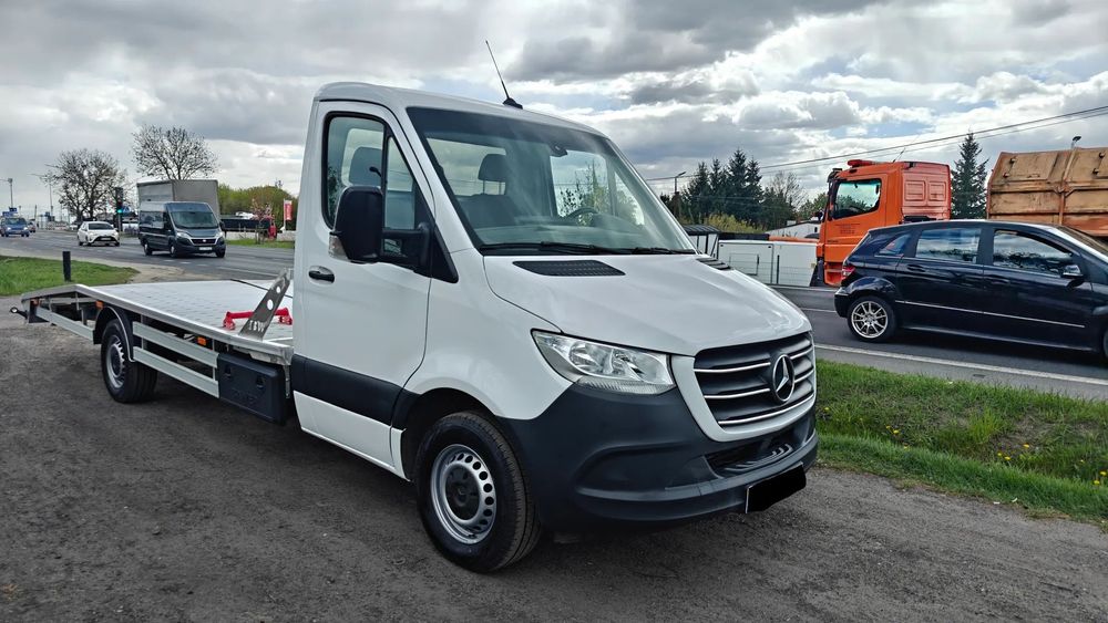 Mercedes-Benz SPRINTER 907 POMOC DROGOWA nowy najazd  AUTOLAWETA klima hak poduszki wciągraka