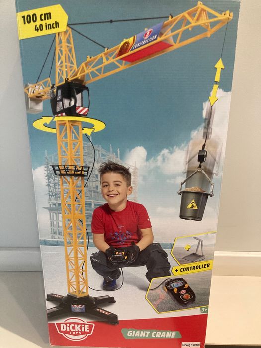Dickie Toys MEGA CRANE Zabawkowy Dźwig zdalnie sterowany.