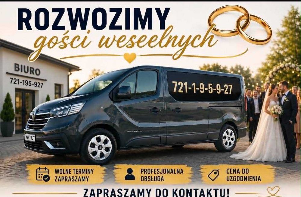 Rozwożenie gosci weselnych i na imprezy