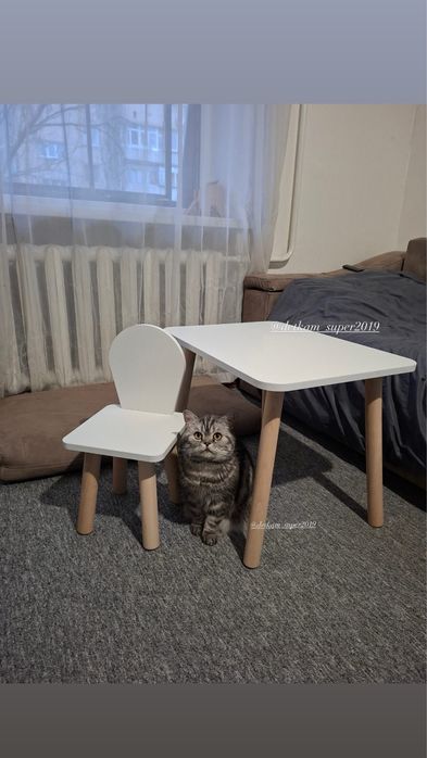 Дитячий столик та стільчик стіл та стілець комплект