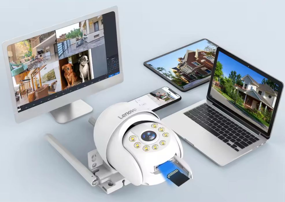 Продам IP камеру відеонагляду Lenovo 5MP WiFi PTZ Outdoor