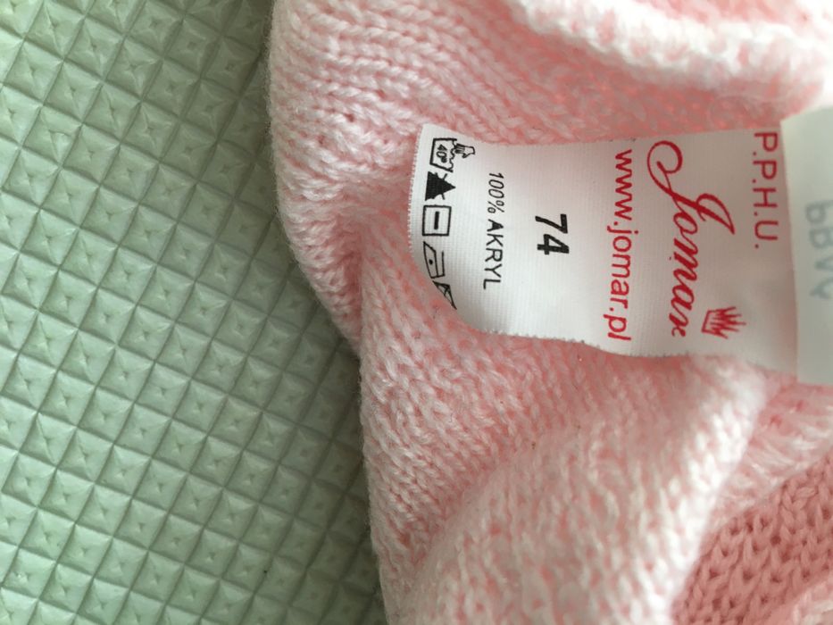 Różowy sweterek niemowlęcy Jomar 74