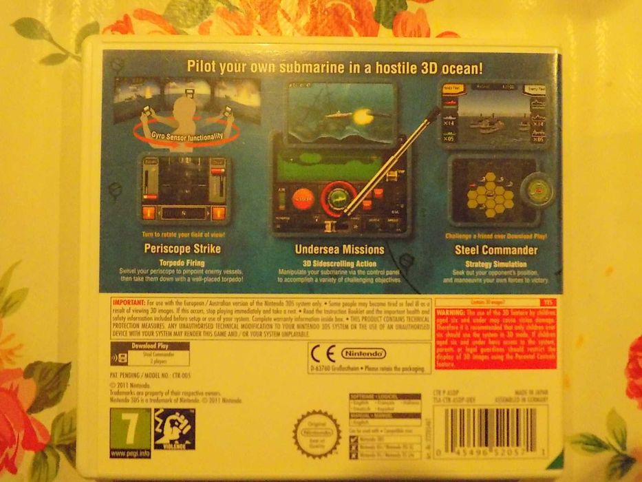 Steel Diver 3D z pudełkiem na Nintendo 3DS/3DS XL, New 3DS, New 2DS XL