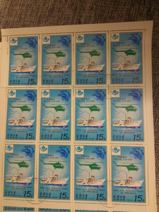 Piękne znaczki w arkuszach