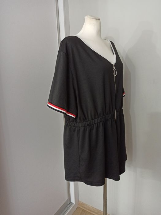 Czarny bawełniany letni kombinezon Shein rozm. 4XL