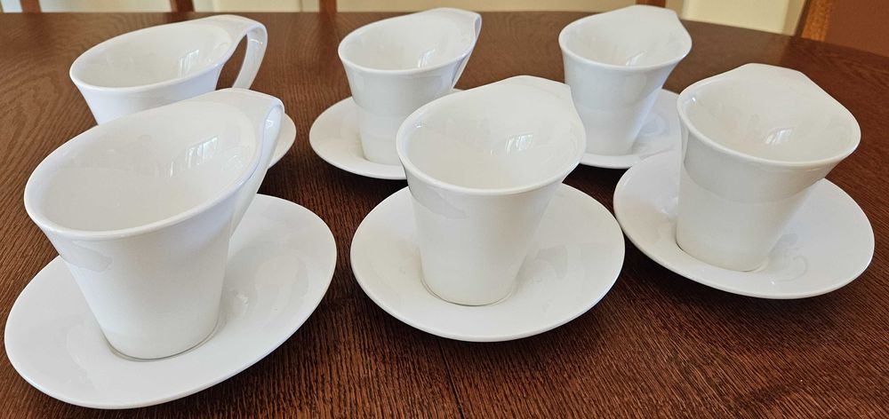 Zestaw 6 filiżanek z talerzykami Witek's Extreme – nowoczesny design