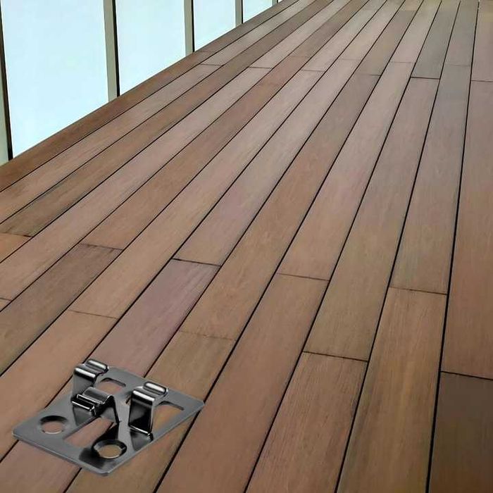 Klipsy metalowe montażowe do desek kompozytowych tarasowa 50 sztuk