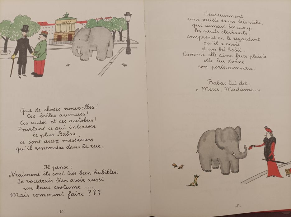Lindo Livro ' Histoire de Babar, lê Petit Elefant '