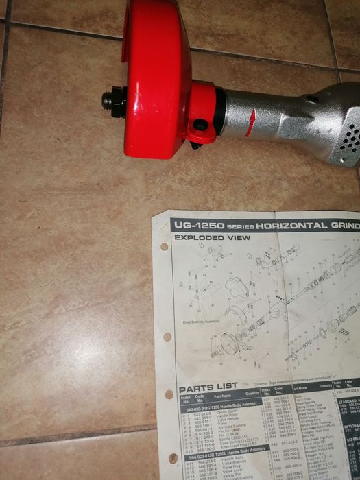 Szlifierka Pneumatyczna UG-1250 Horizontal Grinders