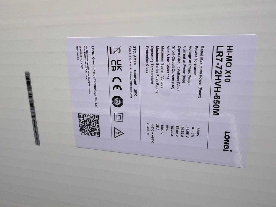 Сонячна панель LONGi Solar 650W Hi-MO 10
