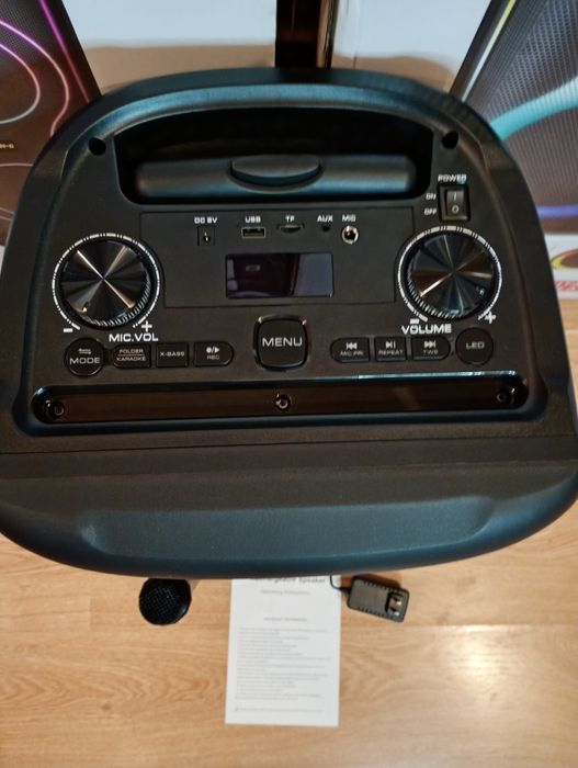 Караоке акустика Temeisheng-12/ USB/FM/Пульт ДУ/микрофон/