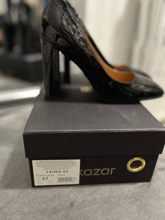 Kazar półbuty czarne lakierki skóra 37 nowe