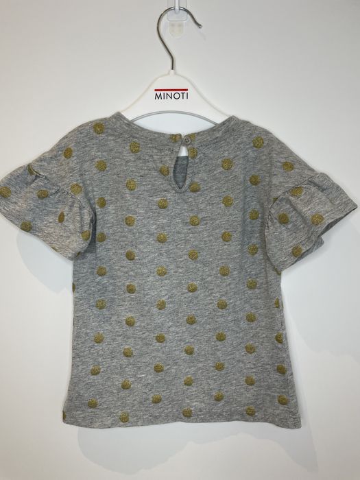 babyGAP bawełniana koszulka t-shirt z falowanym rękawem