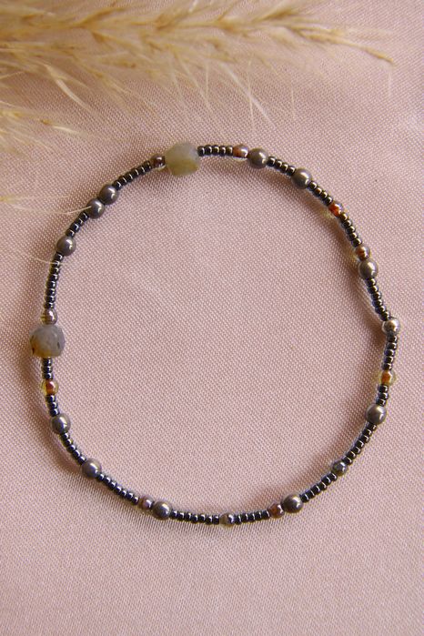 Bransoletka z agatem | rękodzieło, handmade