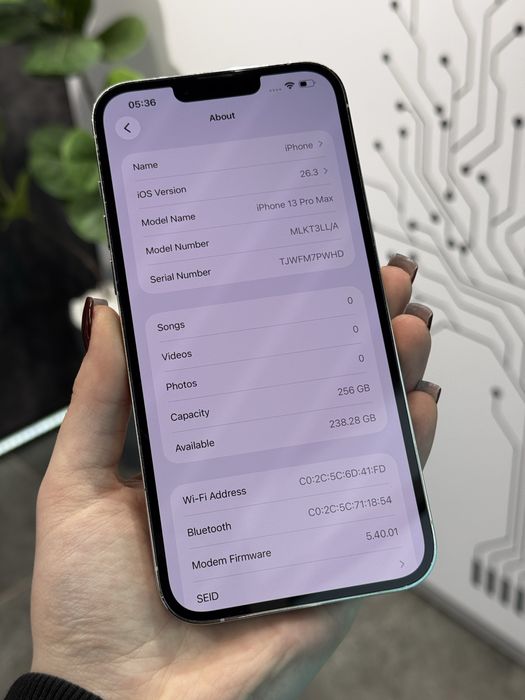 iPhone 13 Pro Max • White • 256GB • 100%Акб • Оплата частинами