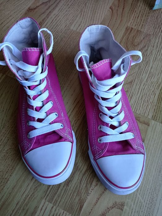Trampki,buty, różowe,wysokie, 41,stan bdb,jak converse