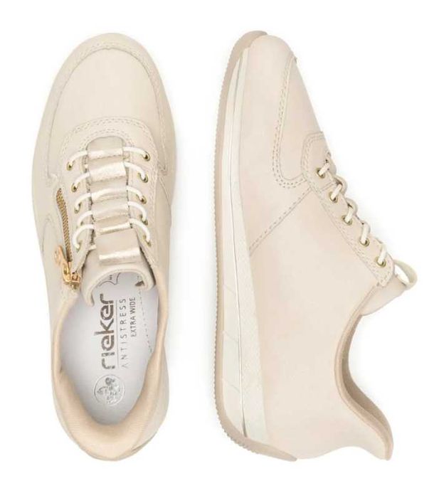 Rieker Półbuty N1156-60 Beżowe