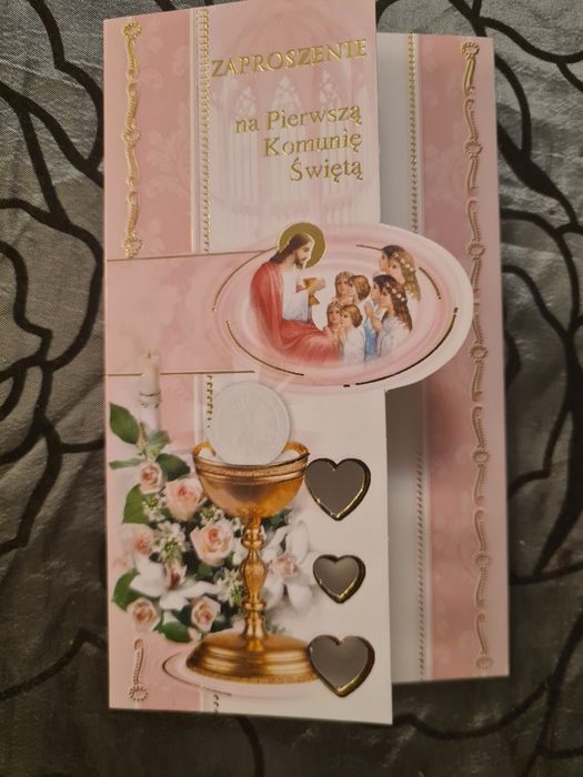 Zaproszenie na komunie 2 sztuki