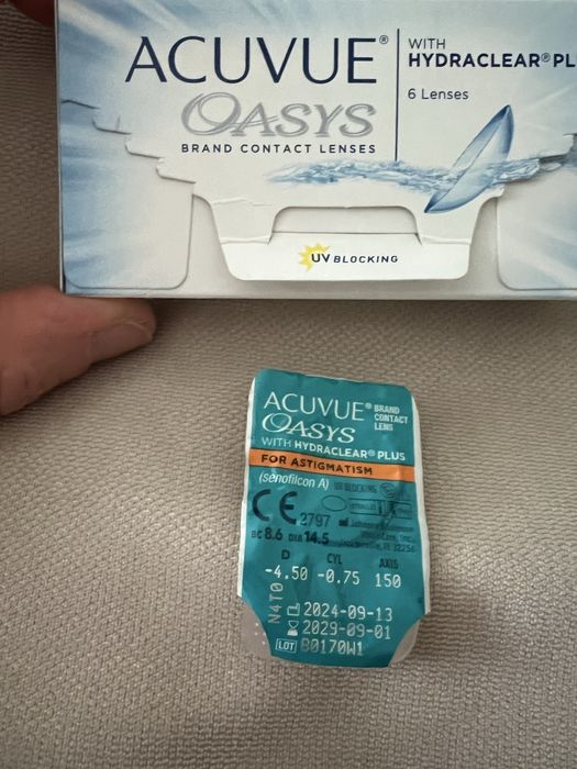 Soczewki kontaktowe Acuvue Hydraclear -4.5