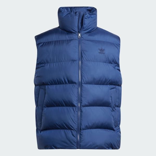 Kamizelka casual pikowana w kolorze granatowym logo adidas L