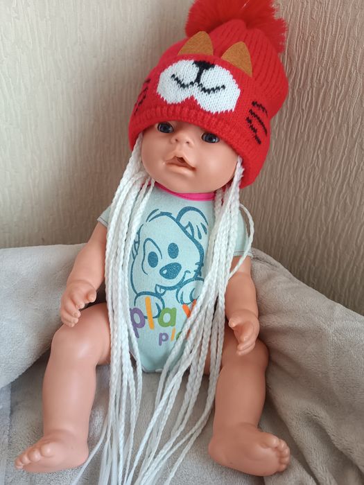 Продам зимнюю шапку с косичками, под заказ