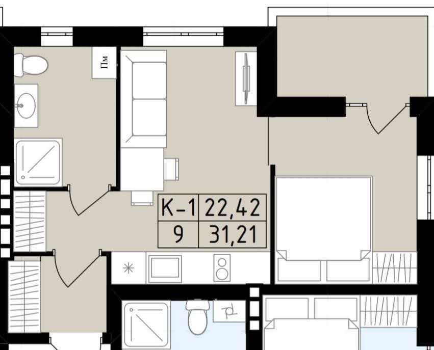 1-комнатная квартира по адресу ул. Магистратская (площадь 31 м²) - Atlanta.ua - фото 14