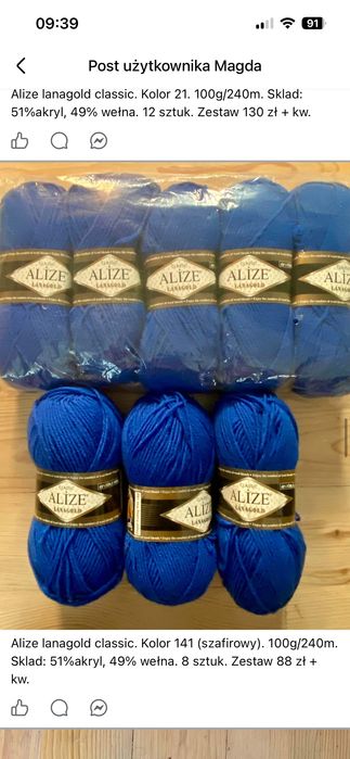 Włóczka Alize Lanagold Classic