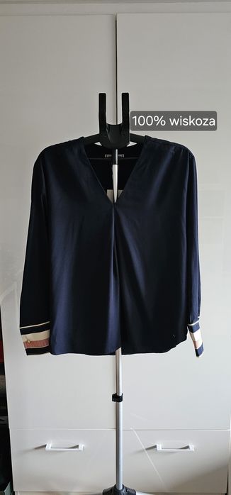 Granatowa bluzka koszula Tommy Hilfiger 38 M wiskoza