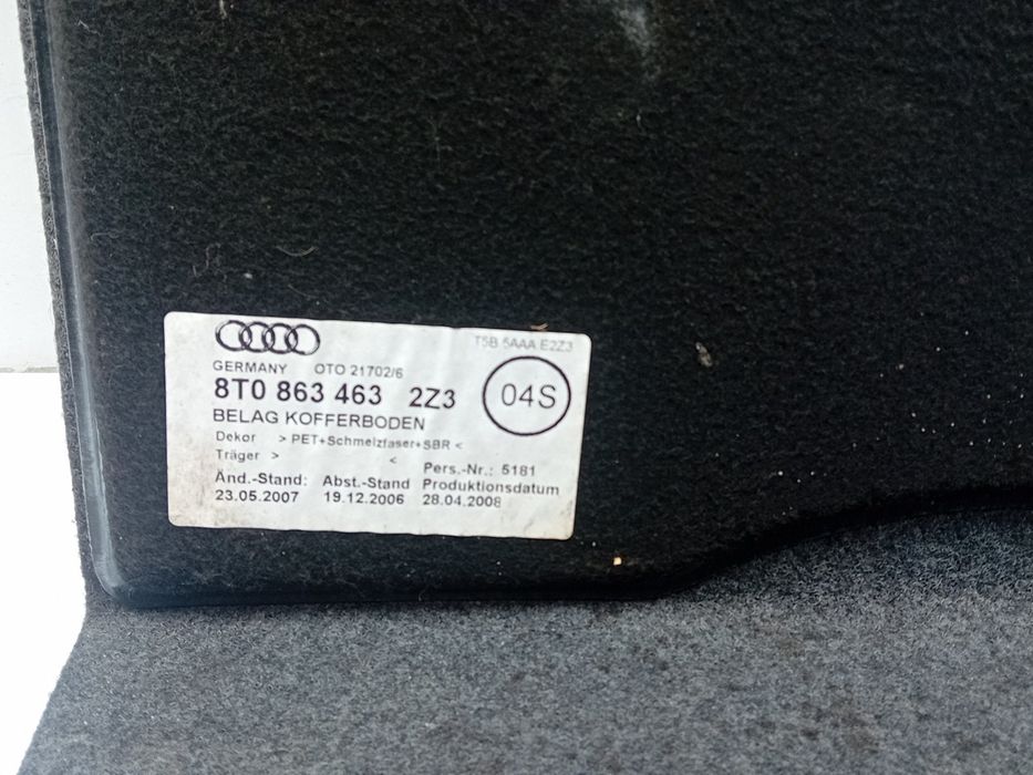 Cobertura inferior/ tapete / alcatifa da mala AUDI A5 (8T3)