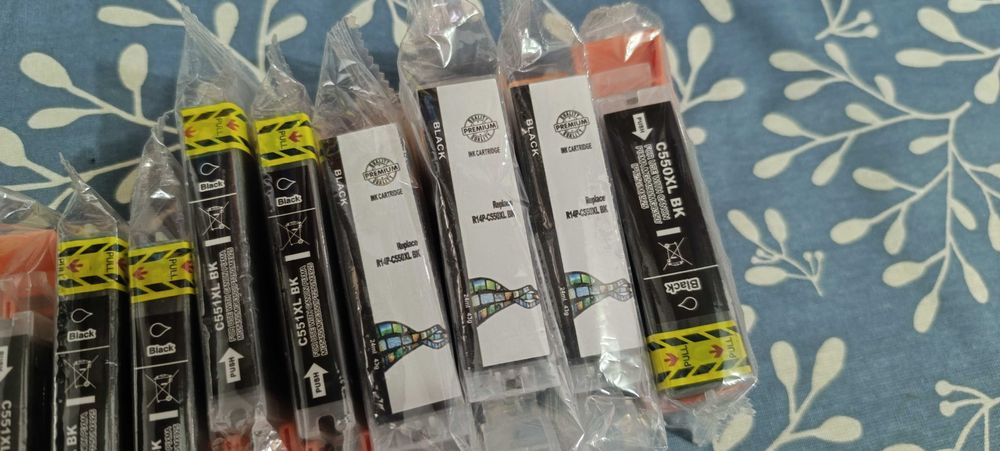 Tinteiros  C551XL e C550XL compatíveis Canon PIXMA