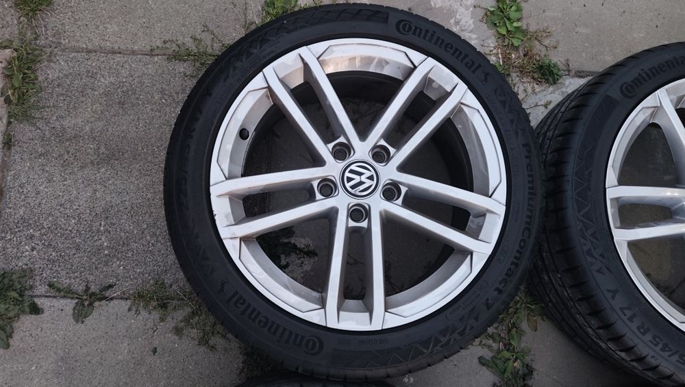 Felgi  17 5x112 7,5j et49 opony Continental 225/45 lato 2025rok