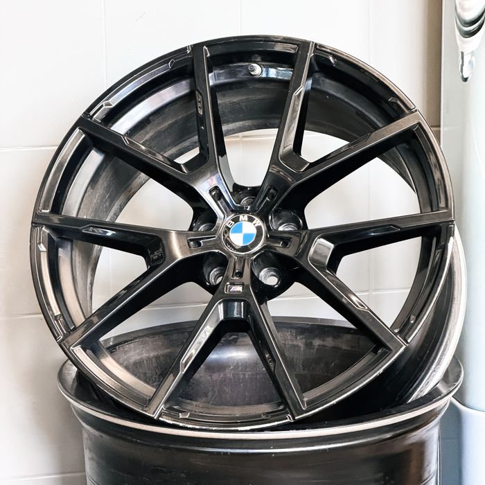 Oryginalne czarne felgi 20” BMW M850i G15 G16 G30 G11, styling 728M Y-Spoke, 8097240 + 8097241, M-Performance, z czujnikami ciśnienia, do renowacji