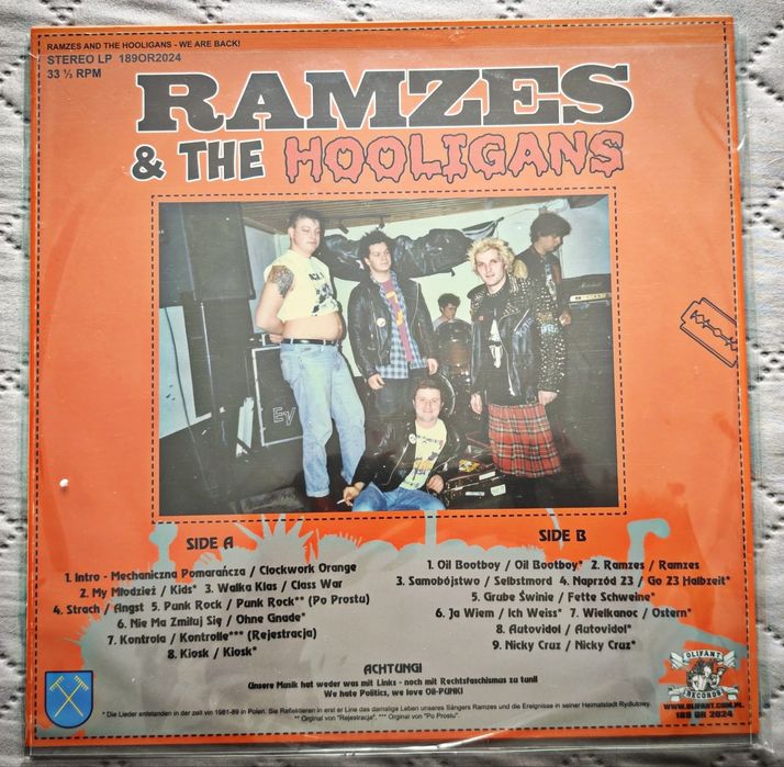 Ramzes & The Hooligans - We are back winyl plyta