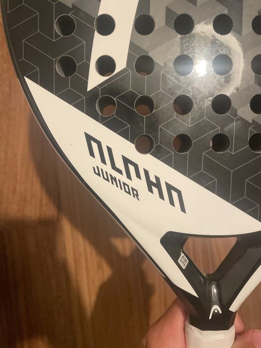 (Nova)Raquele de Padel Head Alpha Junior Preta e Branca