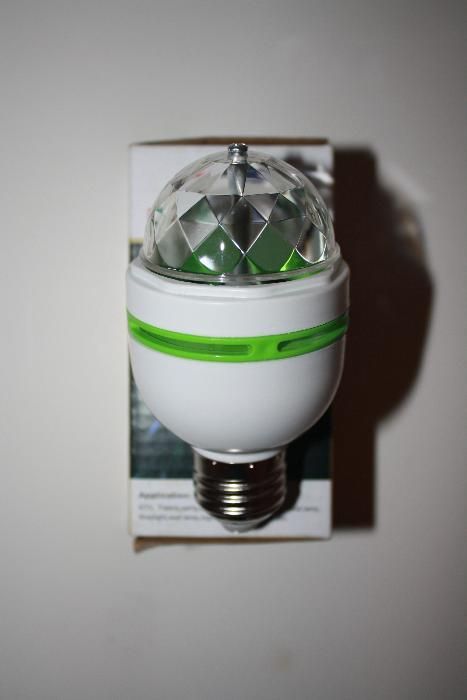 lâmpada de cristal rotativa LED