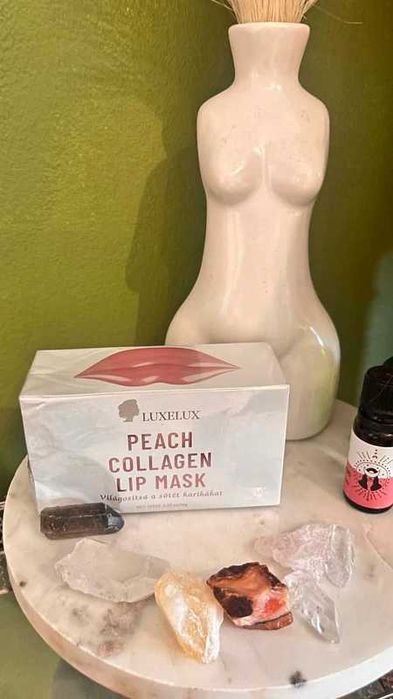 Kolagenowe płatki maseczka do ust Luxelux Peach Collagen 20 sztuk