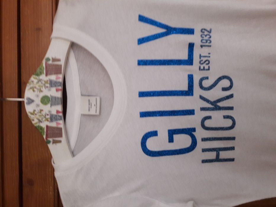 Gilly Hicks/Abercrombie modna bluzka premium brokat blue z USA r 10/38