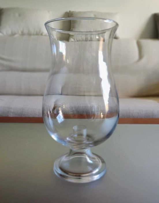 Par de porta velas em vidro Marinha Grande