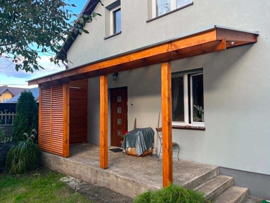 Altana, taras wiata samochodowa