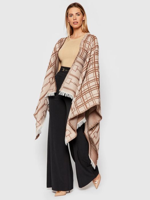 Elisabetta Frenchi бежеве - пончо Оригінал