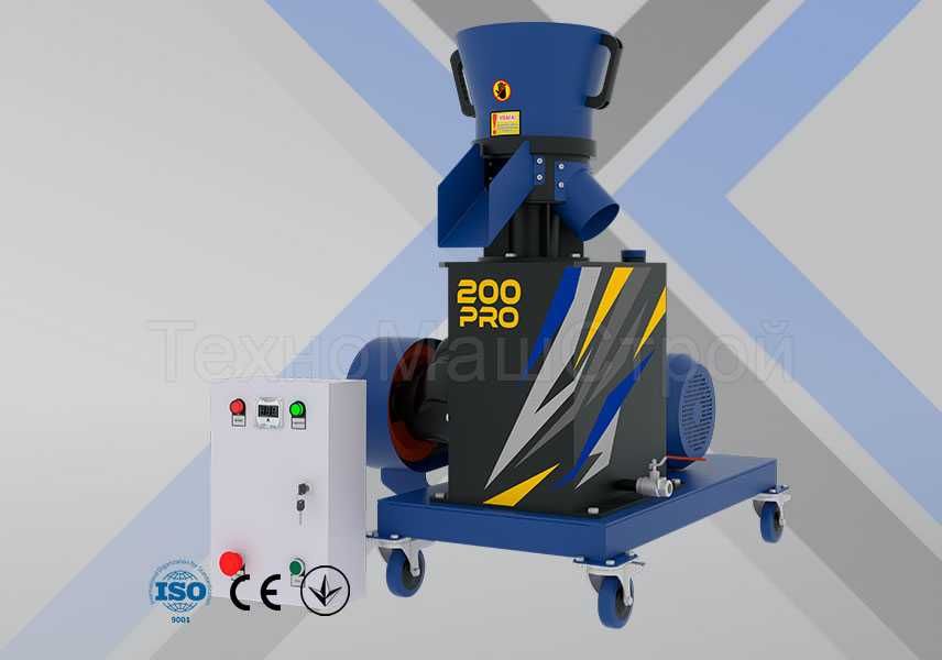 Гранулятор для виробництва паливних пелет Гранд-200 PRO(15 кВт.)
