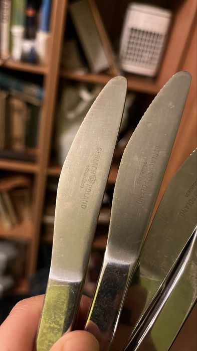 Zestaw sztućców nozy Gerlach konwalie 5 szt vintage retro PRL