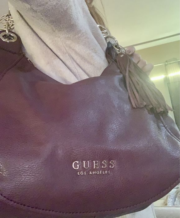 Original Guess Shoulder Bag, Burgundy Color