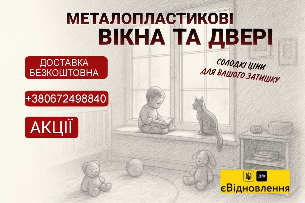 Вікна і двері  металопластикові та алюмінієві