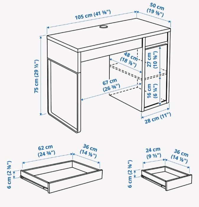 Secretaria cor branco IKEA