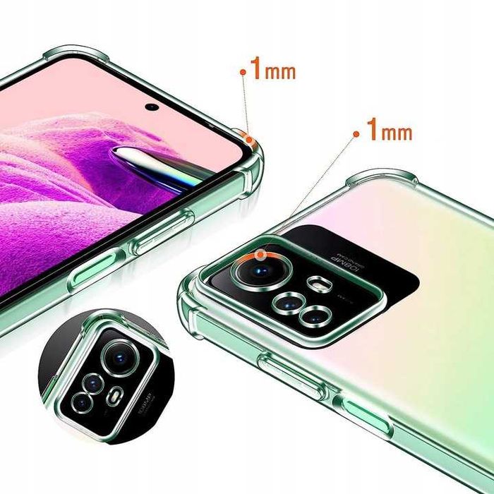 Etui Nakładka Anti-Shock do Xiaomi Redmi Note 12s + Szkło Hartowane