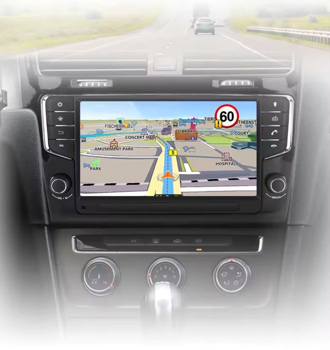 Rádio 9" Android Volkswagen Golf 7 com botões 2/32GB carplay gps NOVO